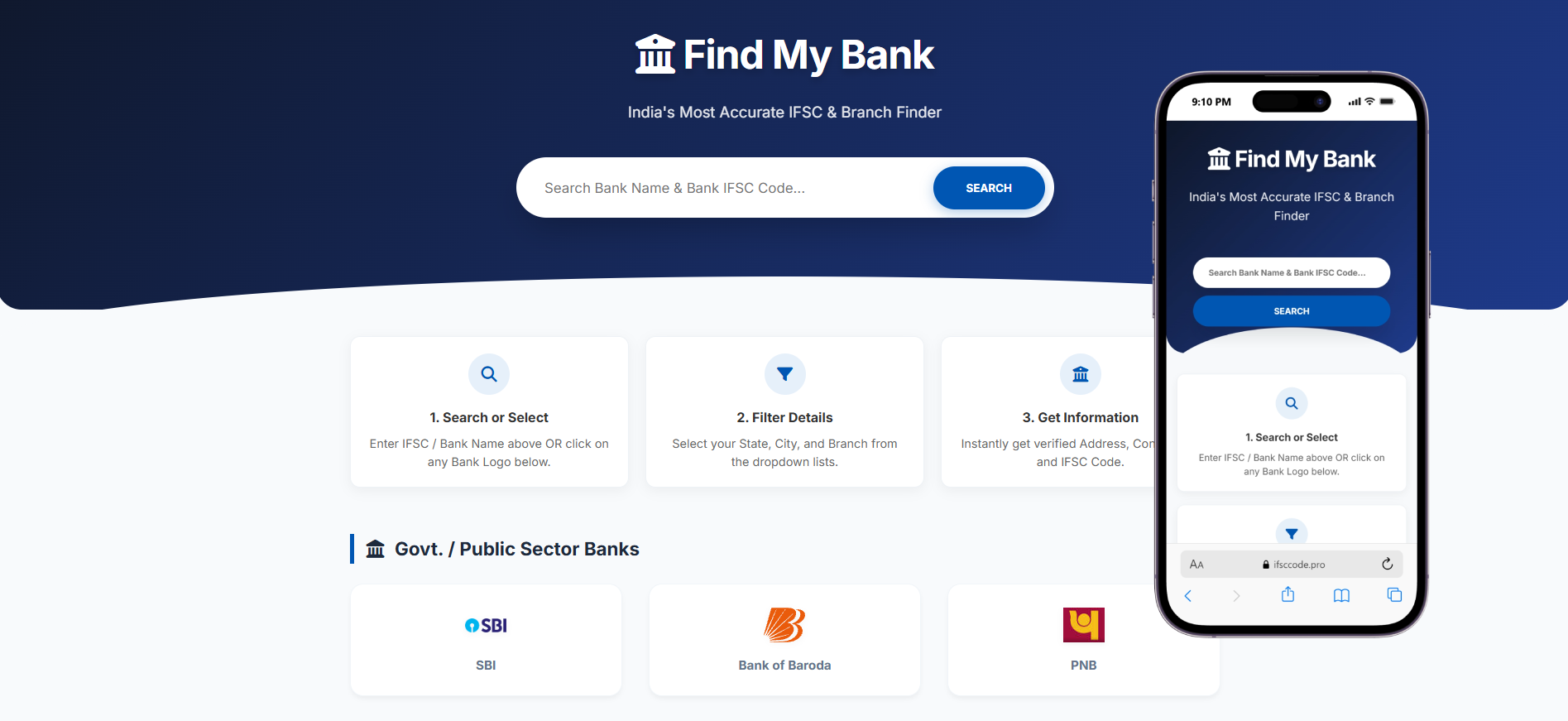 Bank IFSC Finder
