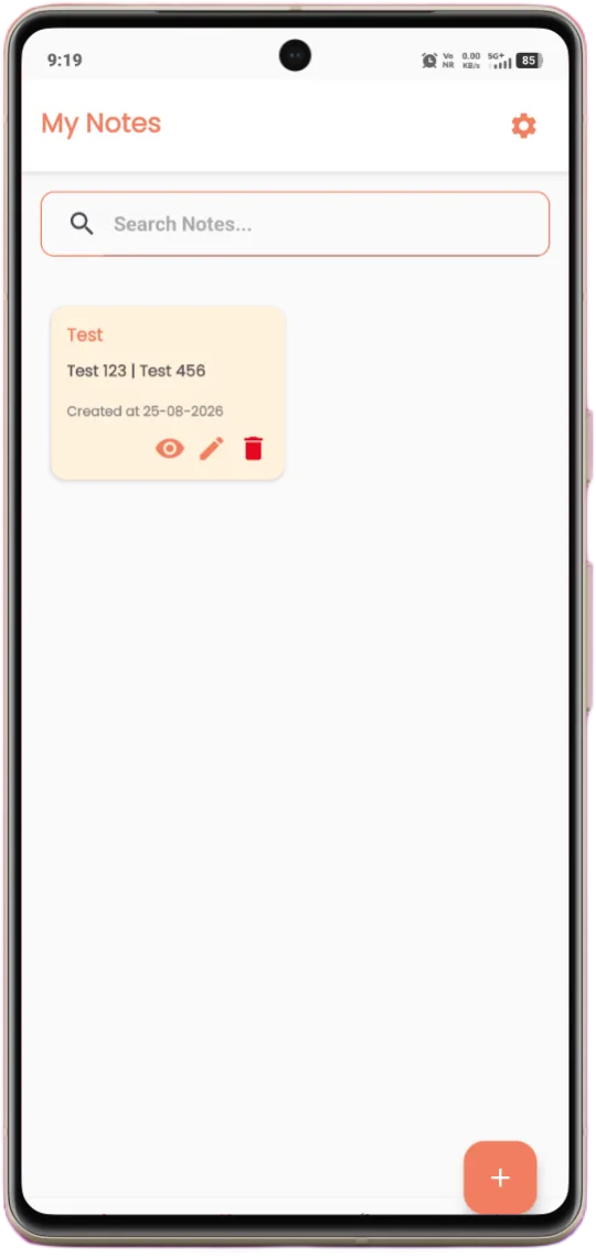 Notes with Excel Features app